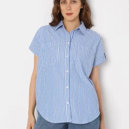 Vero Moda Blue & White Striped Shirt-picture-21