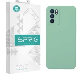 Sprig Liquid Silicone Back Cover for Oppo Reno 6 5G (Green)-image-95