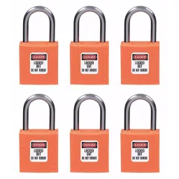 BRADY Lockout Padlock with 6 Keys Nylon Orange, 39N211 (Set of 6 Pcs)-image-97
