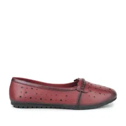 Zoom Shoes Women's Red Flat Ballets-picture-43
