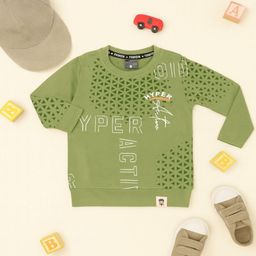 YK X JUST KiDDiNG Boys Typography Printed Round Neck Cotton Regular Fit T-shirt-picture-16