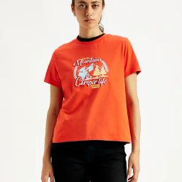 Levi's Orange Graphic Print T-Shirt-image-43