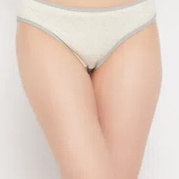 Clovia Grey Lace Regular Fit Animal Print Panties-picture-4