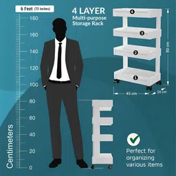 RUBOXA White Regular 4-Layer Drawer Organiser image 5