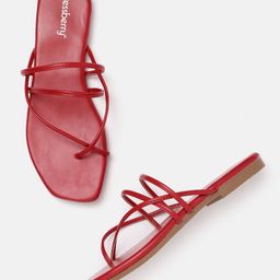 DressBerry Women Solid Open Toe Flats-image-99