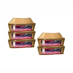 Ajabh Yellow Set of 5 Regular Drawer Organiser Organisers-71