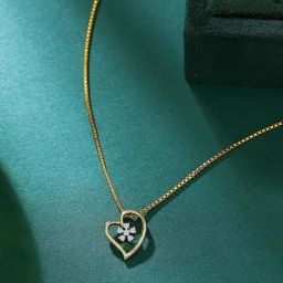 P.N.Gadgil Jewellers Heart Yellow Gold & Diamond Heart Pendant-image-58
