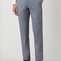 Van Heusen Blue Slim Fit Texture Trousers-image-52