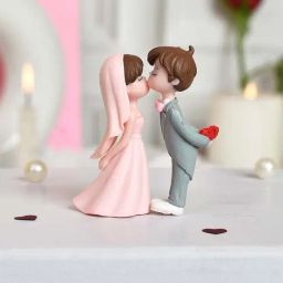Tayhaa Multicolor Plastic Wedded Whispers Romantic Showpiece - Set of 2-image-77