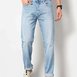 celio* Light Blue Slim Fit Heavily Washed Jeans-image-84