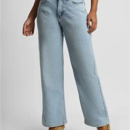 Forever 21 Blue Blended Regular Fit Mid Rise Jeans-picture-15