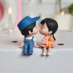 Tayhaa Multicolor Resin Harmony Of Love Couple Showpiece - Set of 2-2