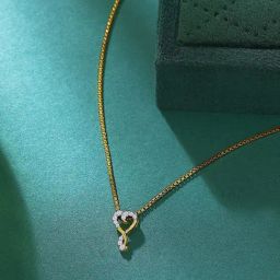 P.N.Gadgil Jewellers Heart Yellow Gold & Diamond Heart Pendant-image-56