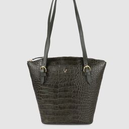 Hidesign Green Textured Leather Structured Shoulder Bag-47