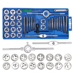 uptodatetools Tap and Die Set External Thread Cutting Single Sided M3 to M12 Dia. Chrome Finish Alloy Steel 1/8 NPT-27 (Set of 40 Pcs)-22