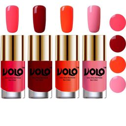 VOLO Set of 4 HD Colors High-Shine Professional Nail Polish-9ml Each-Combo No-7-11