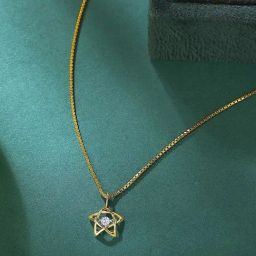 P.N.Gadgil Jewellers Shining Star Yellow Gold & Diamond Casual Pendant-image-18