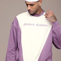 The Roadster Life Co. Brand Logo Printed Oversized Sweatshirt-image-80