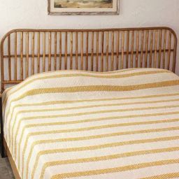 House This Shivalik Beige & Yellow Cotton 180 TC Double Bedcover-picture-25