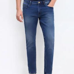Allen Solly Blue Cotton Slim Fit Jeans-image-105