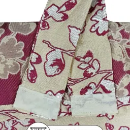 Bianca EL`PESSO Purple & Beige Faux Silk 7 Ft. Door Curtain - Set of 2 image 2
