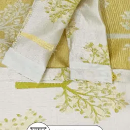 Bianca EL`PESSO Green Faux Silk 5 Ft. Window Curtain - Set of 2 image 2