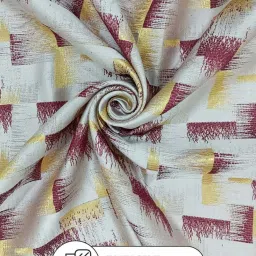 Bianca EL`PESSO Grey & Maroon Faux Silk 5 Ft. Window Curtain - Set of 2 image 5