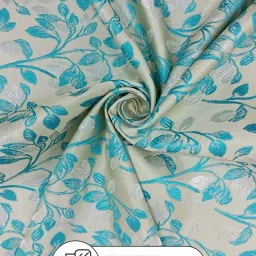 Bianca EL`PESSO Green & Silver Faux Silk 5 Ft. Window Curtain - Set of 2 image 5