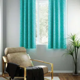 Bianca TREMEZZO Green Faux Silk 5 Ft. Window Curtain - Set of 2 image 1