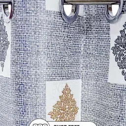 Bianca VILLA C`ESTA Blue Faux Silk 5 Ft. Window Curtain - Set of 2 image 4