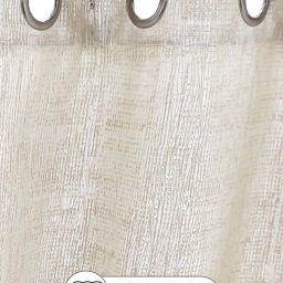 Bianca TREMEZZO Silver & Beige Faux Silk 5 Ft. Window Curtain image 4