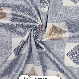 Bianca VILLA C`ESTA Blue Faux Silk 5 Ft. Window Curtain - Set of 2 image 5