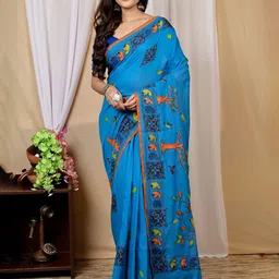 DipDiya Paisley Pure Cotton Taant Saree-image-65