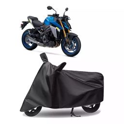 Auto Pearl Polyester Two Wheeler Cover for Suzuki GSX S1000 (Grey)-image-82