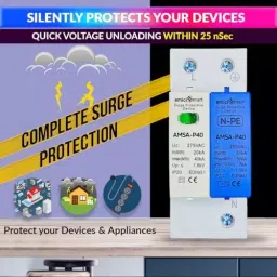 amiciSmart AC Surge Protector 275 V 20 - 50 KA SPD Lightning Protection Device with Weather-Proof Mount, 1xSPD-AC-M image 5