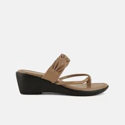 Rubeezz Textured Party Wedge Sandals with Buckles-picture-43