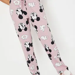 max Mickey Mouse Printed Cotton Lounge Pants-image-71