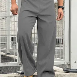 RAJOVATI Men Solid Slim Fit Trousers-picture-11
