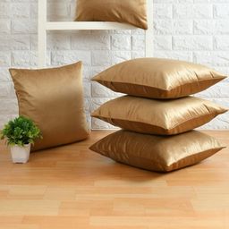 BIGGER FISH Gold-Toned Set of 5 Velvet Rectangle Cushion Covers-picture-38