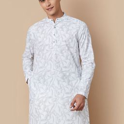 Melange by Lifestyle Men Printed Chikankari Kurta-image-96
