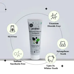 Perfora Set Of 2 Activated Charcoal SLS Free Fluoride Toothpaste-100g Each image 2