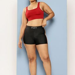 CORSICA Women Sports Wear Black-Orange Colour Nylon Solid Tights-Jammers Shorts-picture-43