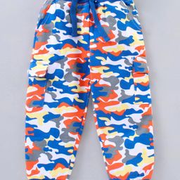 Babyhug Full Length Lounge Pant Camo Print - Blue-picture-27