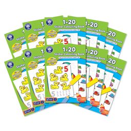 Orchard Toys 1 to 20 Sticker Colouring Books 10 pack - English-14