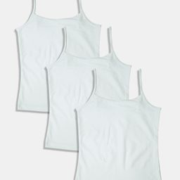 SillySally  Pack Of 3 Sleeveless Solid Camisoles - White-image-56