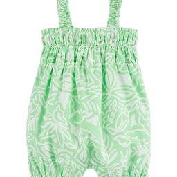 Carter's Sleeveless Print Romper - Green-image-9