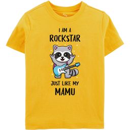 Zeezeezoo 100% Cotton Half Sleeves I Am A Rockstar Just Like My MamuText Printed Tee - Yellow-picture-48