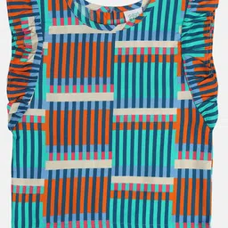 MINI KLUB Viscose Knit Sleeveless Striped Top - Blue-picture-49