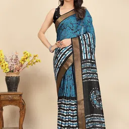 J 6 DESIGNER Batik Printed Woven Design Saree-picture-38