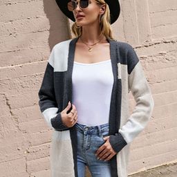 StyleCast Women Colourblocked Acrylic Longline Open Front Jacket-3
